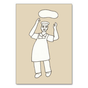 Verbs Tossing Chef Pizza Lendo cartões de acesso