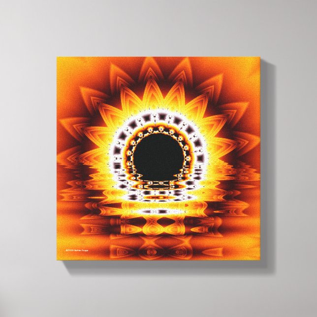Verdadeira Canvas de Arte Moderna Fractal Sunrise (Frente)