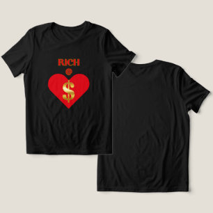 VERDADEIRA RIQUEZA, RICO @ CORAÇÃO CAMISA TRI-BLEN