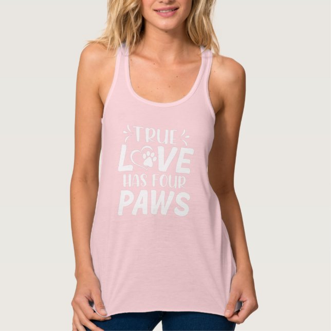 Verdadeiro Amor Tem Quatro Patas Camiseta Regata p (Frente)