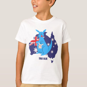 Verdadeiro Blue Austrália Kangaroo T-Shirt