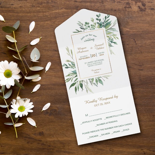Verde-Aquarela Deixa Casamento Dourado (Criador carregado)