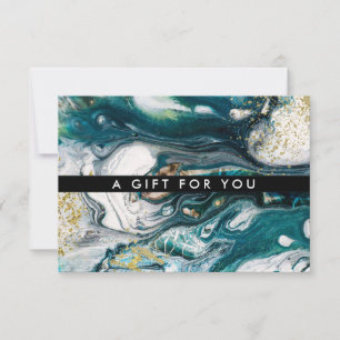 Verde Azul e Dourado Splatter Certificado de ofe