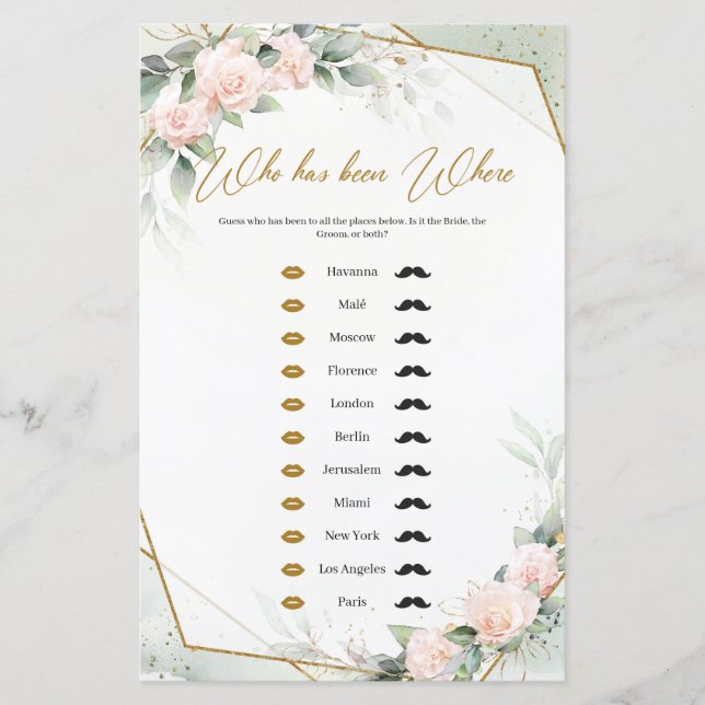 Verde boêmio e floral rosa Quem Estive Onde (Frente)