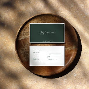Verde Certificado de Presente Minimalista Modern