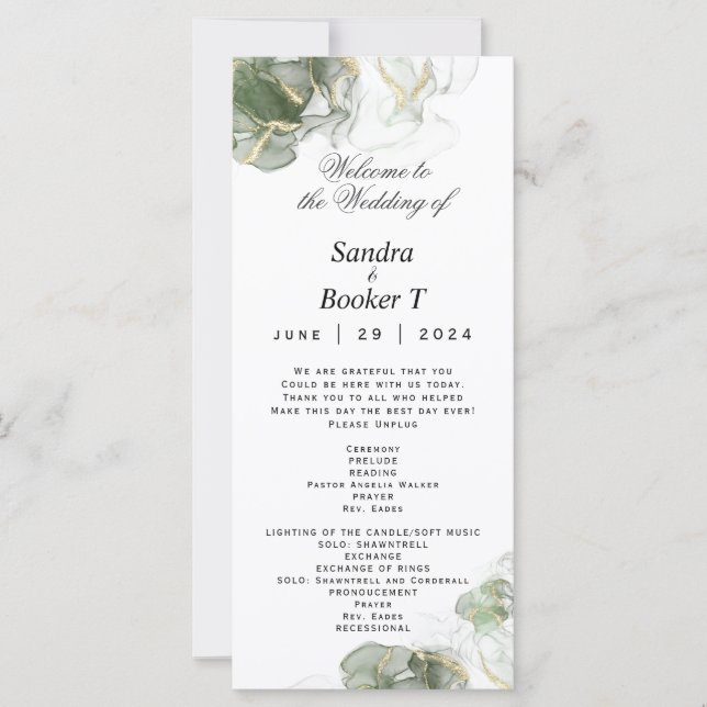 Verde com cache silencioso Dourado de 4Abstrato (Frente)