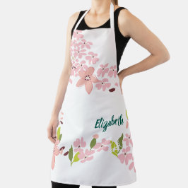 Verde com Flores Rosa Personalizadas