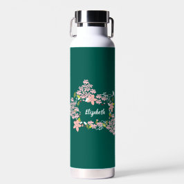Verde com Flores Rosa Personalizadas