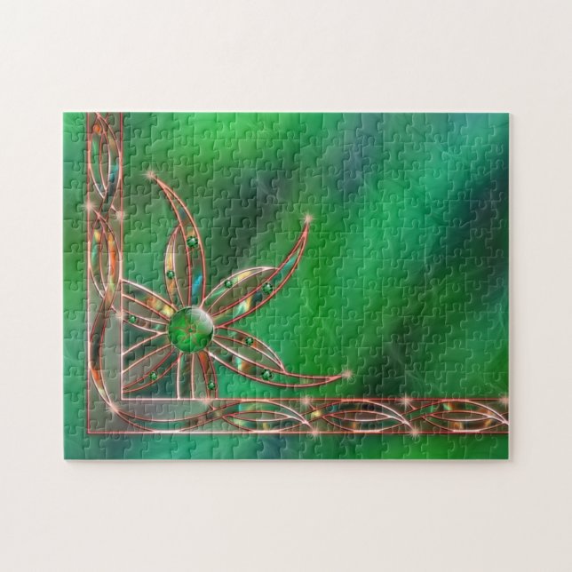 Verde como Quebra-cabeça de grama (Horizontal)