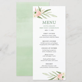 Verde cor-de-rosa, verde-dourado deixa um menu ele