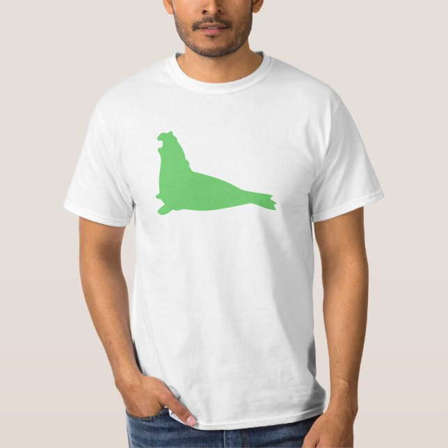 Verde da camisa do selo de elefante (Frente)