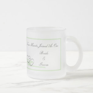 Verde da caneca de dois corações