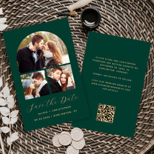 Verde de Colagem de 3 Fotos do Arco de Orçamento S