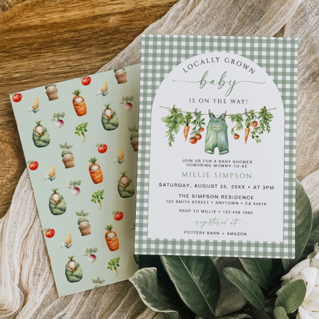 Verde de Convite de Chá de fraldas de crescimento  (Criador carregado)