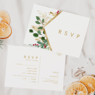 Verde de Natal Moderno Opção de menu Placa RSV