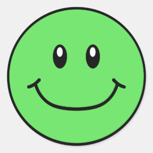 Verde de sorriso 0001 das etiquetas da cara