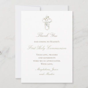 verde deixa cartões de agradecimentos branco