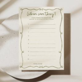 Verde desenhado à mão Onde estavam os cartões de j