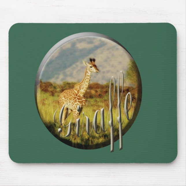 Verde dos mousepads do safari dos animais (Frente)