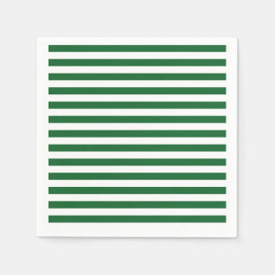 Verde e branco listra os guardanapo de papel