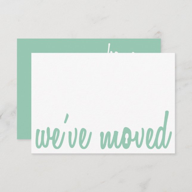 Verde e branco Mudamos o convite para o aqueciment (Frente/Verso)