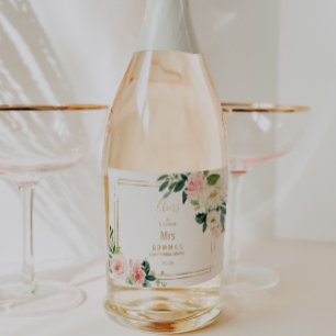 Verde e Dourado Chá de Noiva Geométrico Elegante