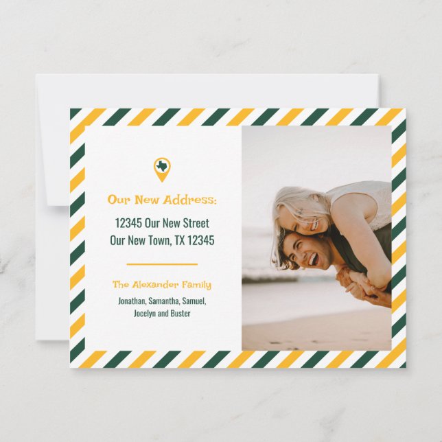 Verde e Dourado Movimentamos Foto Movendo em Strip (Verso)