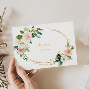 Verde e Dourado Símbolo Geométrico Elegante Reserv