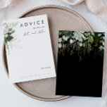 Verde e Folha Dourada | Cartão de Aviso de Casamen<br><div class="desc">Nós projetamos este verde e folha de ouro | cartão de conselho de casamento preto para completar o seu casamento simples, mas elegante. Apresenta folha de eucalipto verde e branca moderna, folhagem de fêmur, flor suculenta e folhas de folha de ouro mínimas. Esses elementos dão a sensação de uma floresta...</div>