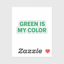 Verde é Minha Cor Adesivo do Dia de São Patrício