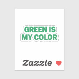 Verde é Minha Cor Adesivo do Dia de São Patrício