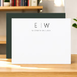 Verde Escuro Elegante Moderno Minimalista Obrigado<br><div class="desc">Expresse gratidão com estilo usando nosso clássico Elegante moderno e minimalista Monograma Obrigado Cartões. Meticulosamente projetadas, essas placas combinam perfeitamente a sofisticação do eterno com o minimalismo contemporâneo, fazer-as a escolha perfeita para transmitir sua apreciação. Feito com precisão e atenção aos detalhes, esses cartões de agradecimento são mais do que...</div>