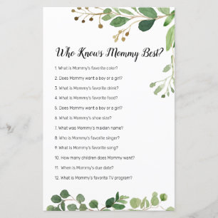 Verde Floral Aquarela Que Conhece Melhor A Mamãe