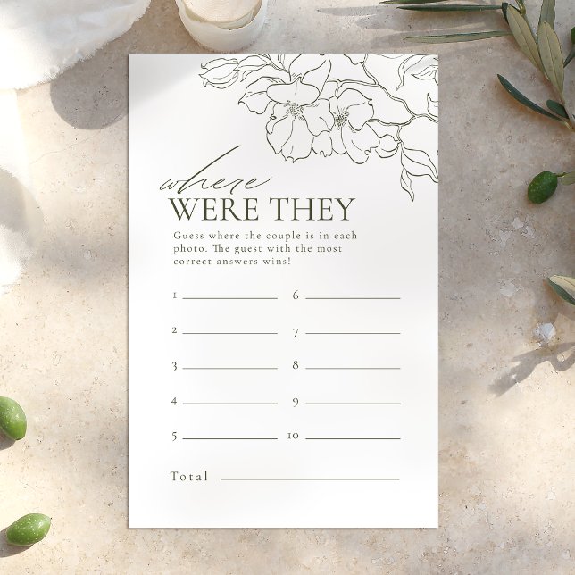 Verde floral onde eles estavam no jogo de chá de p (Green floral where were they bridal shower game)