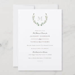 Verde Formal e Russo | Convite de casamento inicia