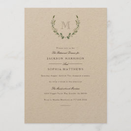 Verde Formal e Russo | Convite de casamento inicia