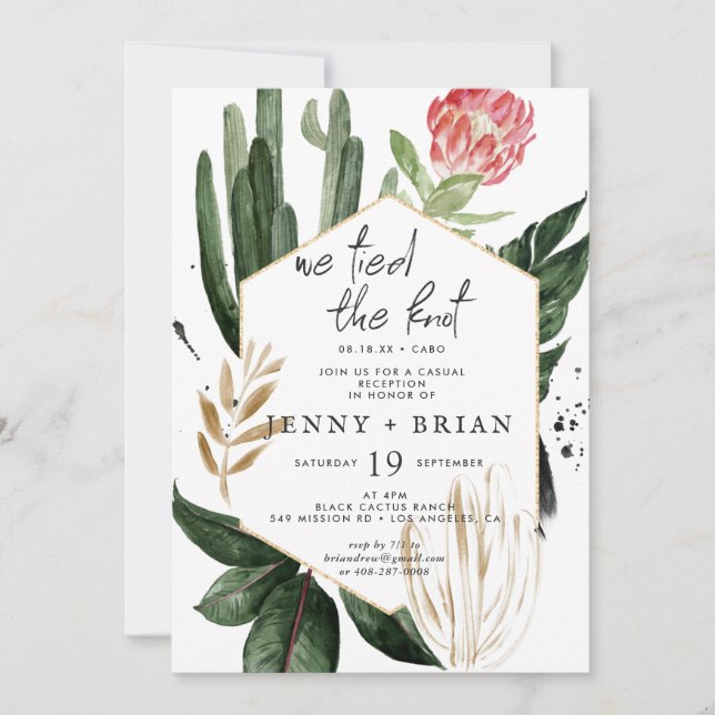Verde Glamouroso de Verão | Recepção de Casamento (Frente)