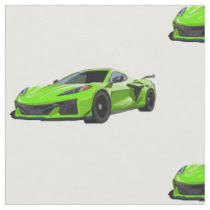 Verde limão C8 Corvette - Tecido de desenho desenh