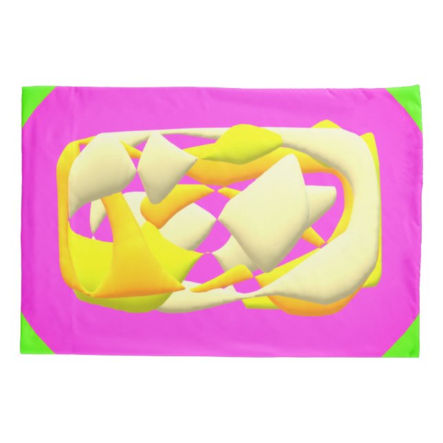 Verde limão e padrões roxos brilhantes (Verso)