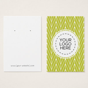 Verde limão Herringbone Earration Display Card