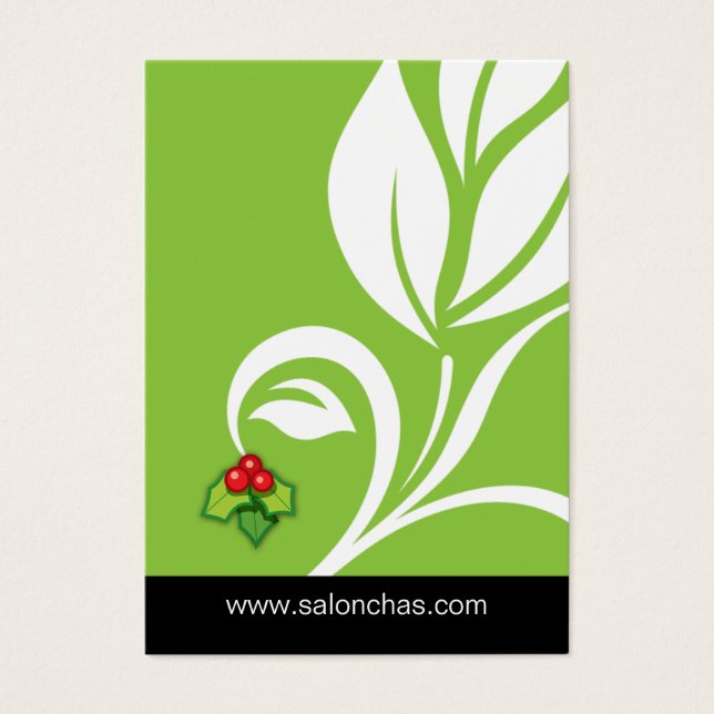 Verde limão Leaf Salon Spa Gift Card Xmas (Frente)