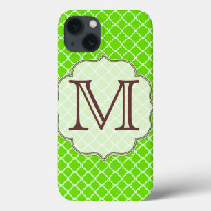 Verde limão Quarterfoil Latti Monograma IPAD Caso