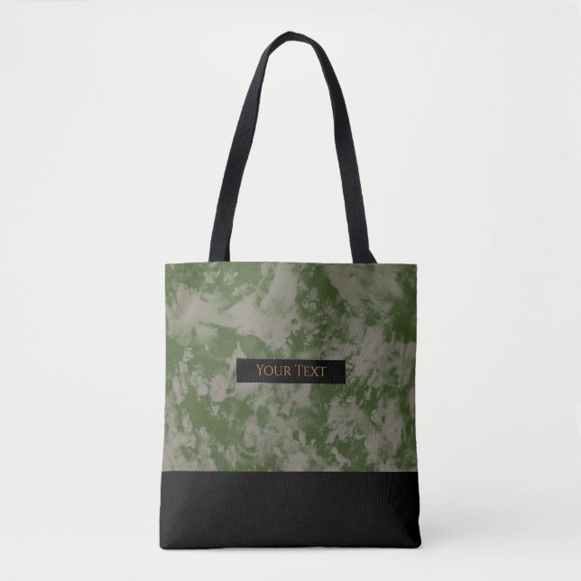 Verde Marmorizado | Tote de Férias Chic (Frente)