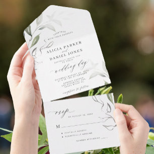 Verde minimalista elegante deixa casamento da RSVP