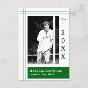 Verde moderno das listras - anúncio da graduação