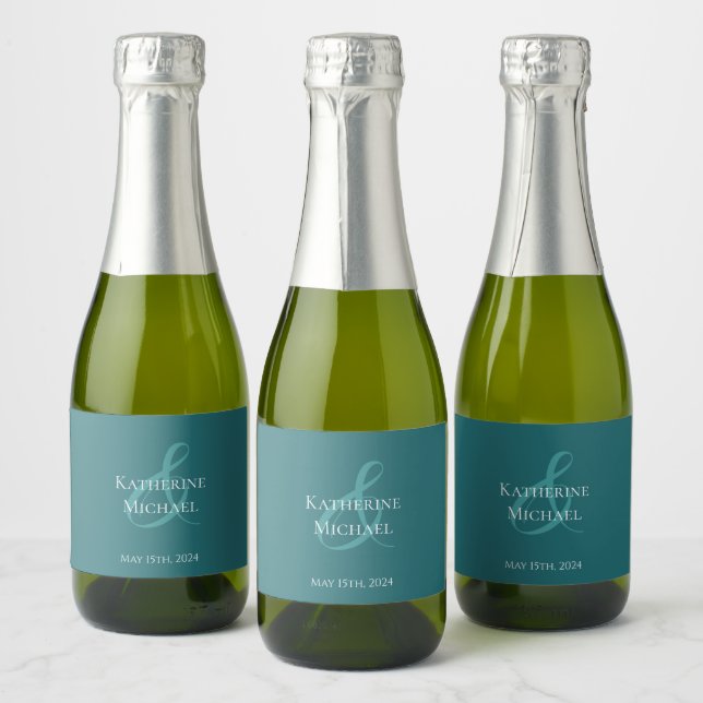 Verde Moderno e Casamento Branco- (Garrafas)