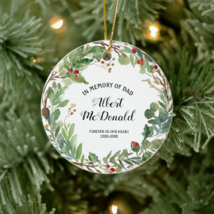Verde na memória do Enfeites de natal do Pai