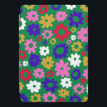 Verde - Padrão Brilhante e Colorido da Flor Escand<br><div class="desc">Este lindo e colorido caso iPad apresenta um padrão de flores escandinavas divertido em verde-claro,  azul,  rosa e amarelo.</div>