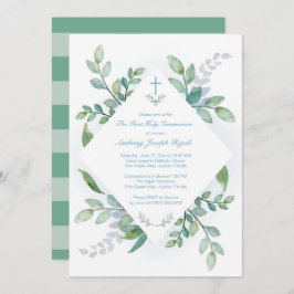 Verde Santo Convite à Primeira Comunhão