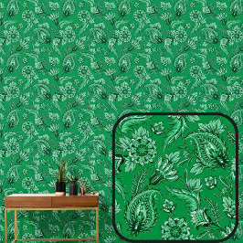 Verde Verde Brilhante Paisley Elegante